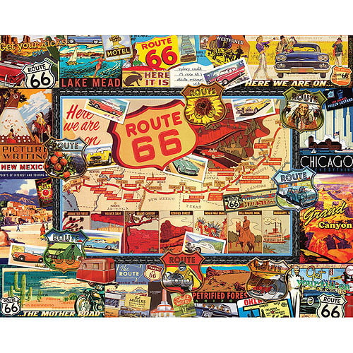 White Mountain 1000 PC Puzzle Route 66 # 747 for sale online